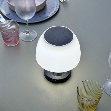 lampa de masa solara fara fir wireless cu baterie reincarcabila de exterior ip65 LED restaurant hotel terasa [3]