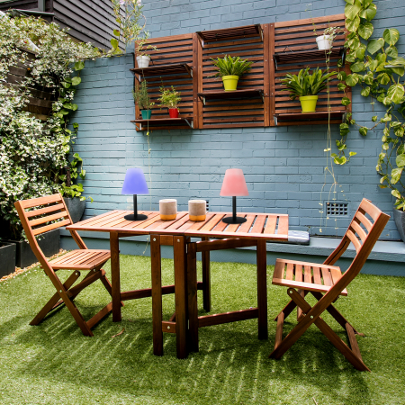 lampa de masa solara fara fir wireless cu baterie reincarcabila de exterior ip65 LED restaurant hotel terasa [5]