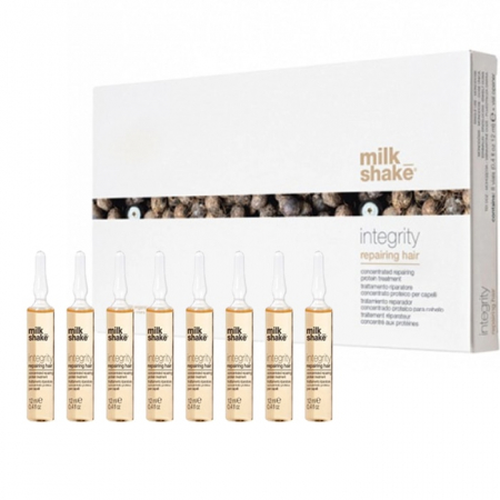 Produse Cosmetice - Tratament ce Repara si Reda Integritatea Parului, 8 x Fiole Profesional 12 ml, Regenereaza, Gama integrity repairing hair, Protejeaza si Repara fir de par, Aplicare Usoara, Hidratant si Hranitor, Miro