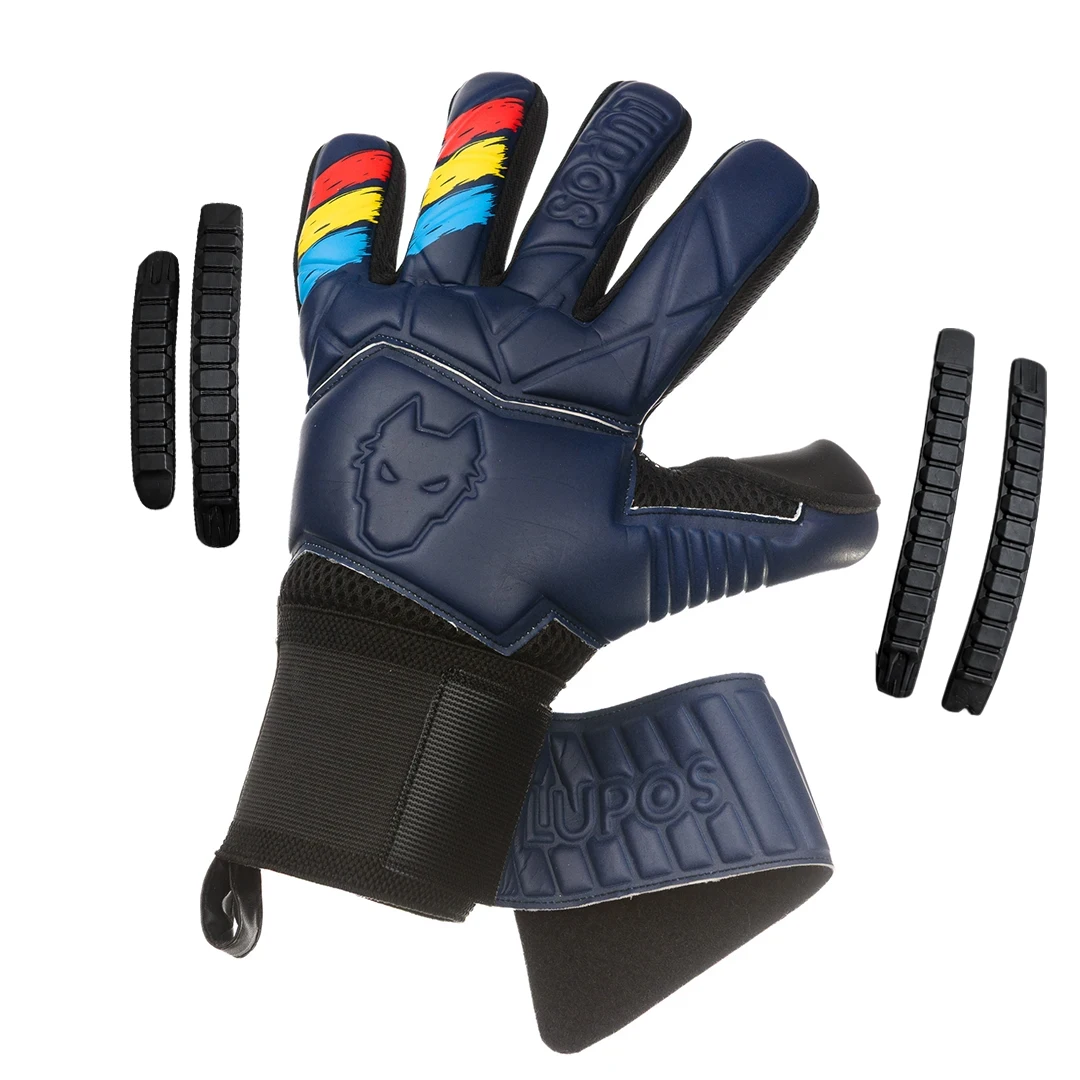 Manusi portar Lupos Tricolor Navy cu protectii la degete [2]