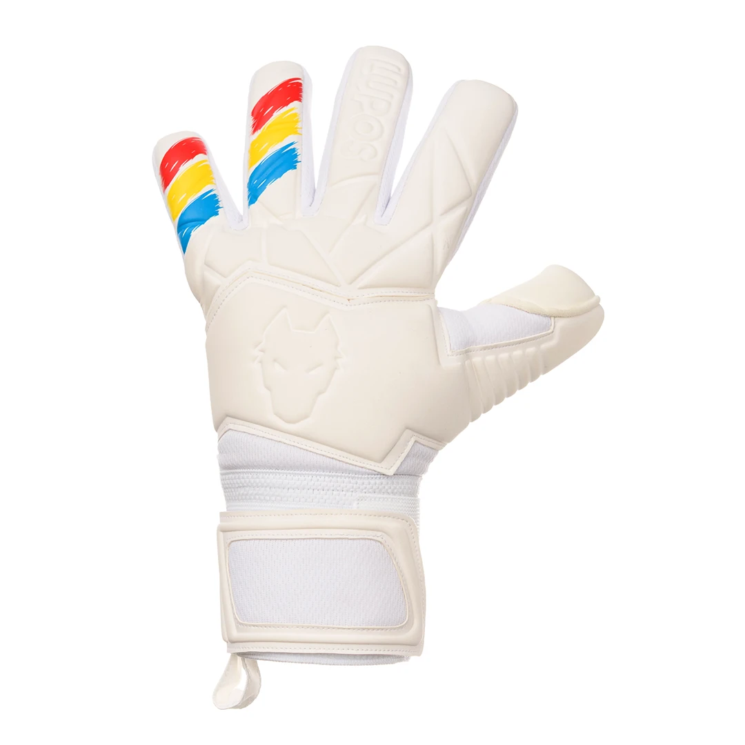 Manusi portar marimea 8 - Manusi portar Lupos Tricolor White