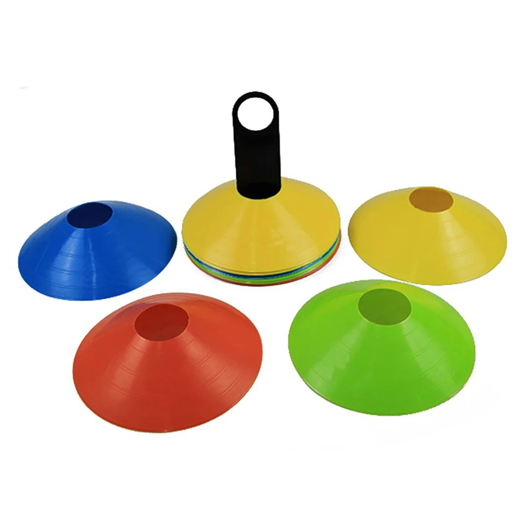 Accesorii pentru antrenament - Set 50 copete fotbal cu suport si cutie