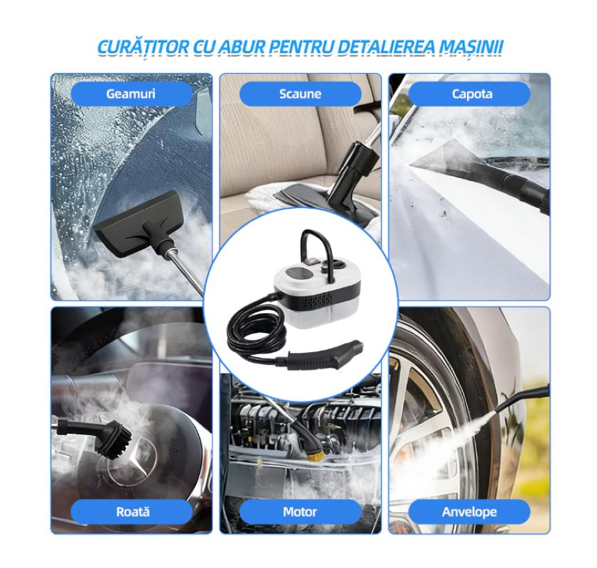Aparat Curatat Aburi,Luxorya Velar™  2500W, Rezervor 1200ml, 6 trepte, Alb [8]