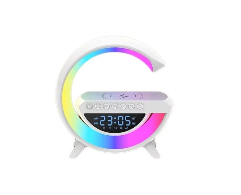Boxa Portabila 4 in 1: Incarcare rapida Boxa Bluetooth, Radio, Lampa LED RGB, Ceas cu Alarma, Incarcare Wireless Telefon [8]