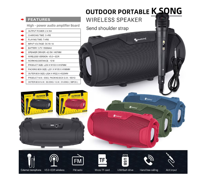 Boxa portabila Wireless, cu Microfon inclus Q-YX [5]