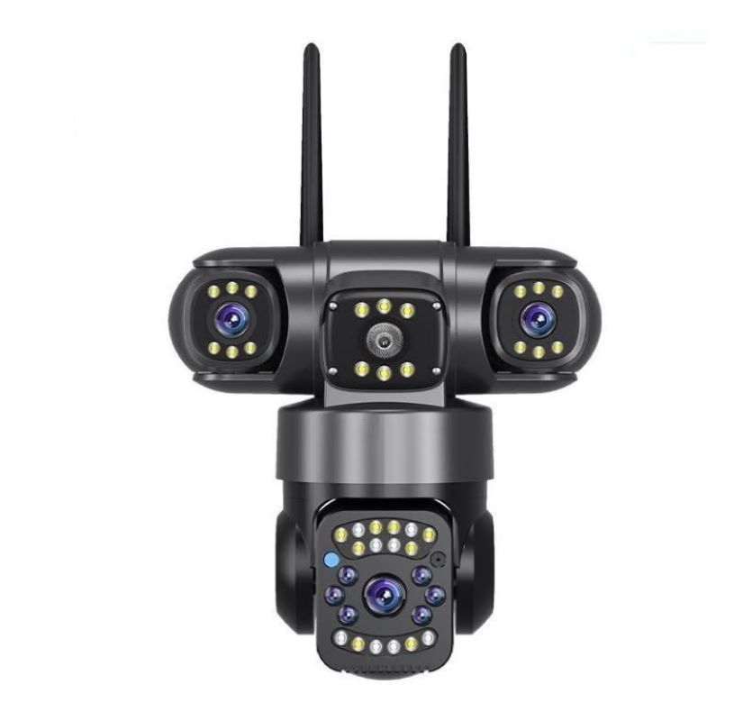 Cameră Supraveghere WiFi 12MP, 3 Lentile (Tripla), PTZ 360°, Zoom 10X, Night Vision Color, Audio Bidirecțional [10]