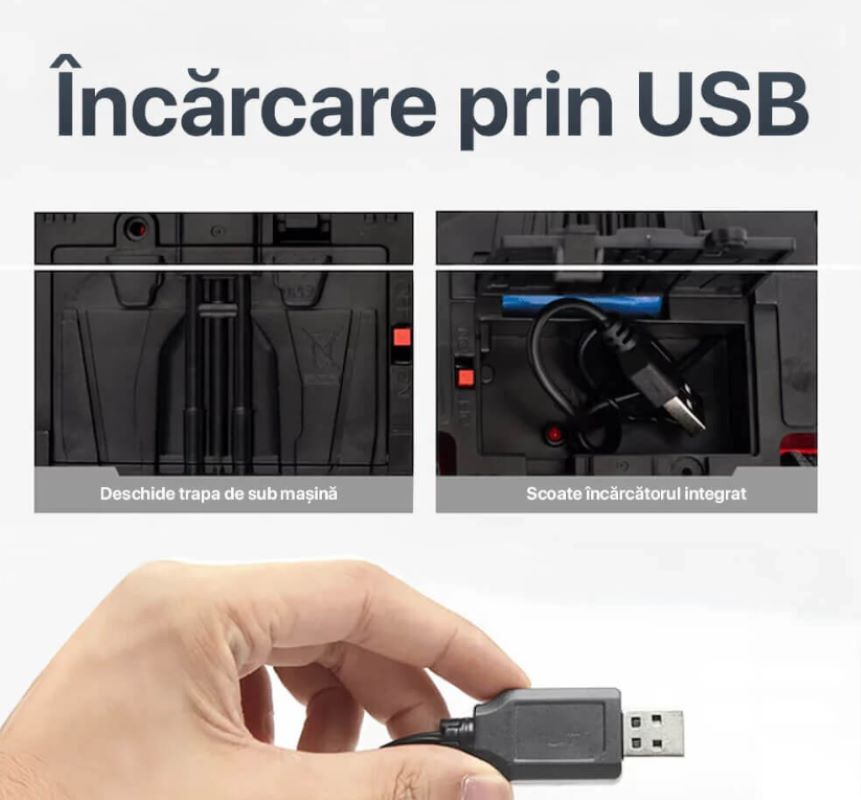 Masinuta cu telecomanda, Model Bugatti Chiron, Set cu pedale si volan, Design Sportiv, Jucarie Cadou Ideal pentru Copii si Adulti +5 ani, Albastru [7]