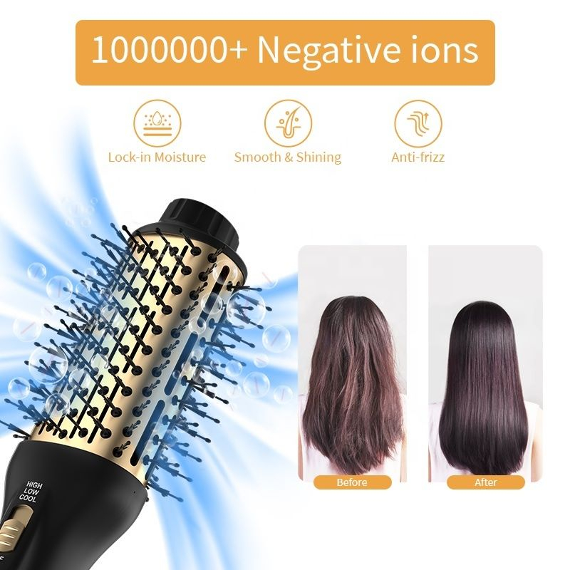 Perie rotativa electrica Luxorya Velar cu aer cald 3-in-1 pentru coafat, uscator si volum par si Prosop de uscat parul [7]