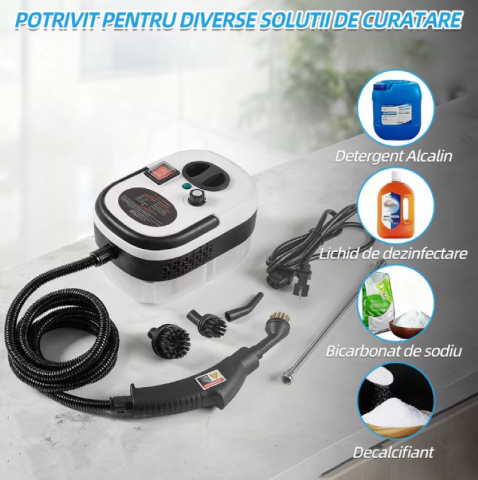 Aparat Curatat Aburi,Luxorya Velar™  2500W, Rezervor 1200ml, 6 trepte, Alb [2]
