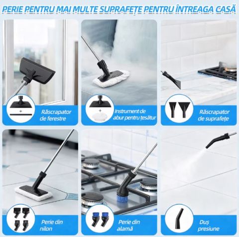 Aparat Curatat Aburi,Luxorya Velar™  2500W, Rezervor 1200ml, 6 trepte, Alb [6]