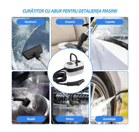 Aparat Curatat Aburi,Luxorya Velar™  2500W, Rezervor 1200ml, 6 trepte, Alb [7]