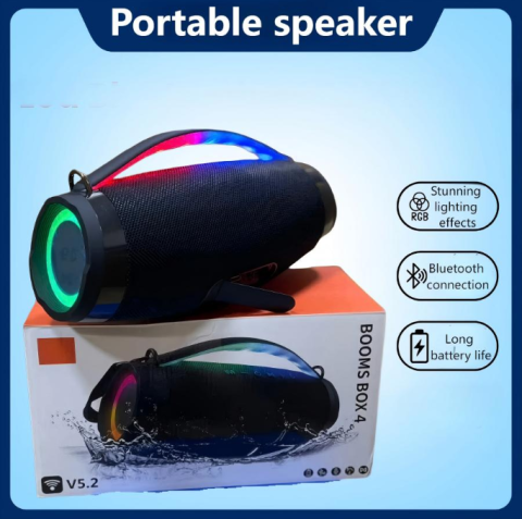 Boxa Audio - Boxă Portabilă Wireless BOOMS BOX Seria 4 (Bluetooth 5.2)
