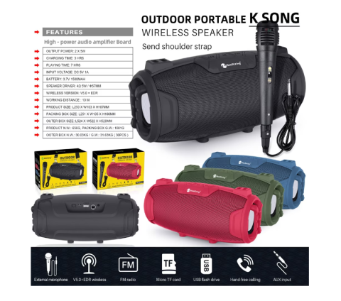 Boxa portabila Wireless, cu Microfon inclus Q-YX [4]
