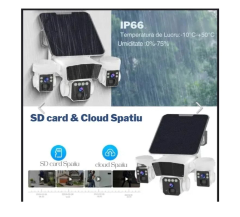 CAMERĂ DE SUPRAVEGHERE 4G SOLARĂ 12MP CU MULTI-LENTILE [3]