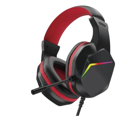 Gaming - Casti de Gaming i-JMB cu microfon sensibil, iluminare LED, 2.1m, negru