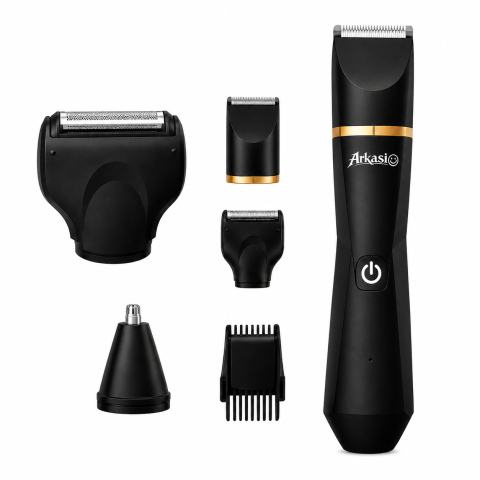 Masina de Tuns si Ras Electric, Arkasio™ Trimer multifunctional 5 in 1,Barba,Cap,Inghinal Fara Fir, Rezistent la Apa [2]