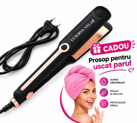 Femei - Placa de indreptat parul Luxorya Velar cu control inteligent al temperaturii, 235 grade, control al temperaturii pe mai multe niveluri