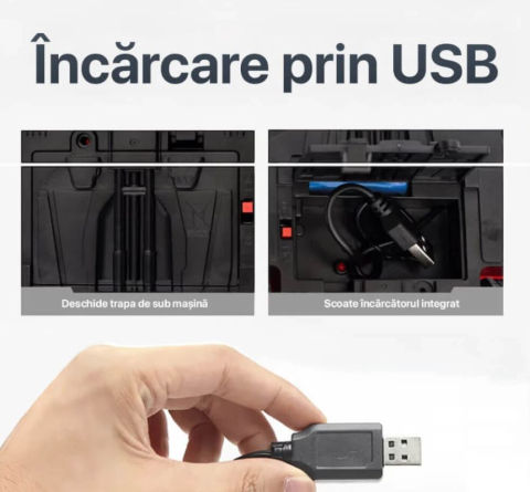 Masinuta cu telecomanda, Model Bugatti Chiron, Set cu pedale si volan, Design Sportiv, Jucarie Cadou Ideal pentru Copii si Adulti +5 ani, Albastru [6]