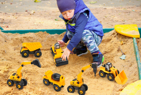 Set 6 Masini de Jucarie Engros, Vehicule de Constructii, Demontabile, Include Betoniera, Buldozer, Buldoexcavator, Camion, Excavator, Compactor, Surubelnita, Instructiuni si Cutie de Depozitare [10]