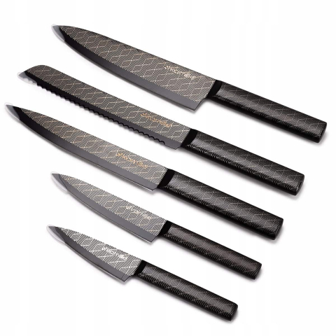 Set cutite 6 piese, lame inox, suport magnetic, modern [4]