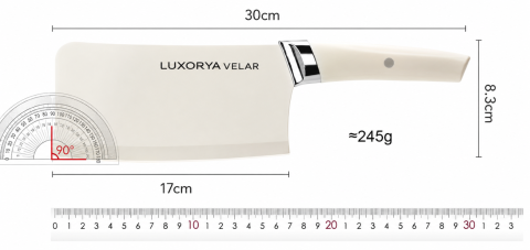 Cutite de bucatarie Profesionale Luxorya Velar™ set de 7 piese cutite ambidextre din otel inoxidabil cu lame acoperite pentru taiere [5]