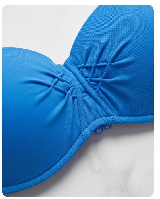 Costum de Baie Albastru – Bikini cu Slip Brazilian [4]