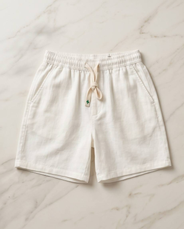 Pantaloni scurti M’Sara Alb – Bumbac Premium [4]