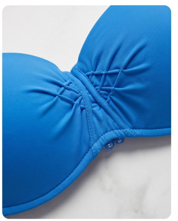 Costum de Baie Albastru – Bikini cu Slip Brazilian [3]