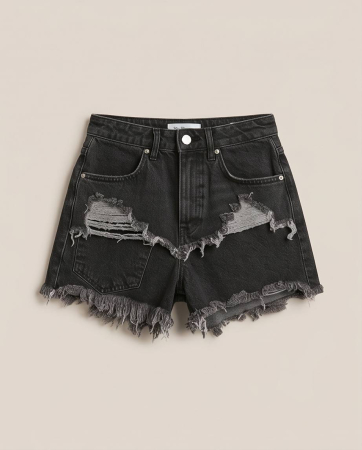 Pantaloni Scurti Denim Vonnavi cu Margini Franjurate [1]