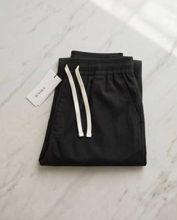 Pantaloni scurti M’Sara Negru din Bumbac 100% [3]