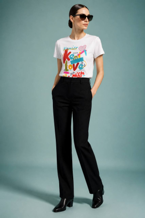 Tricou Premium Alb Dama Kemier Love Graffiti Colorat [1]