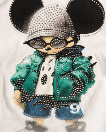 Tricou Premium Unisex Alb Mouse Street cu Imprimeu Urban | Luxury Star [3]