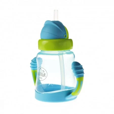 Cana anticurgere cu pai si manere, 210 ml (+6 luni) - Minut Baby [4]