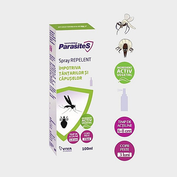 Gel calmant pentru intepaturi de insecte Parasites Santaderm, 30 ml - Viva Pharma [2]