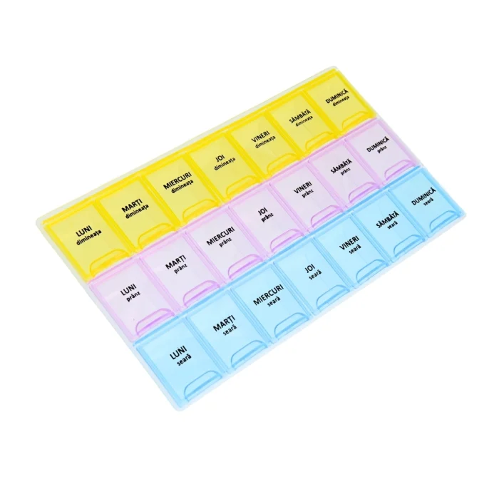 Organizator Medicamente Săptămânal 21 Compartimente Minut [5]