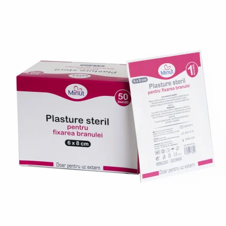 Plasturi sterili branula 6 x 8 cm - Minut [3]