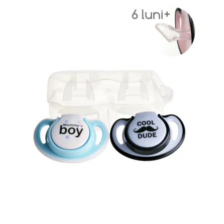 Set suzete ortodontice silicon + cutie pentru sterilizare (+6 luni) - Minut Baby [5]