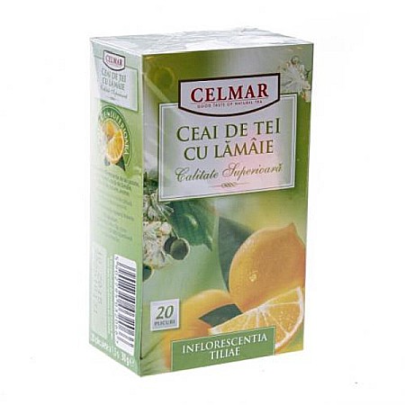 Ceaiuri - Ceai de tei cu lamaie, 20 plicuri - Celmar
