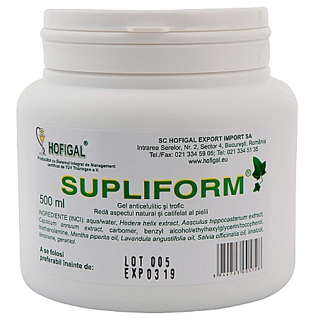 Anticelulitice - Gel intretinere corporala Supliform, 500 ml - Hofigal