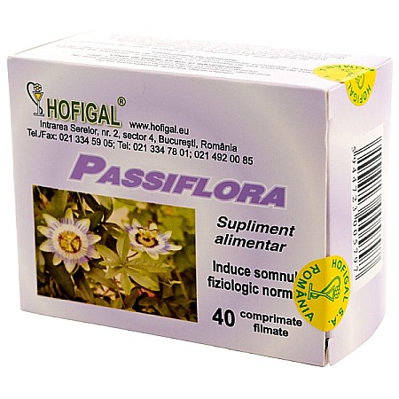 Vitamine si Suplimente - Passiflora, 40 Comprimate - Hofigal