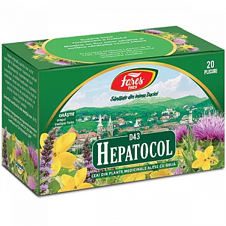 Ceai hepatocol, D43, 20 plicuri - Fares