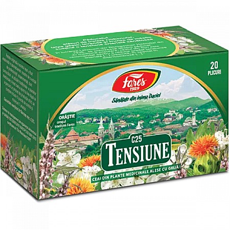 Ceaiuri - Ceai pentru tensiune, C25, 20 plicuri - Fares