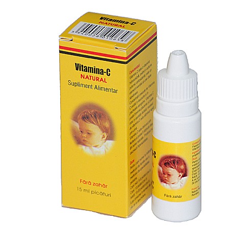 Imunitate - Vitamina C Picaturi Fara Zahar, 15 ml - Natural Pharmaceuticals