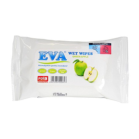 Servetele si Igienizanti - Eva Servetele Umede Piersica 15 Bucati - Dr. Family
