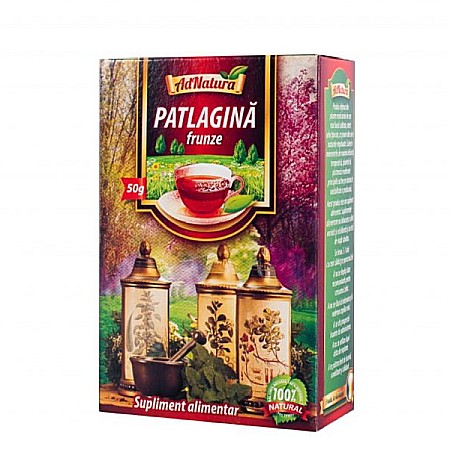 Ceaiuri - Ceai frunze patlagina, 50 g - AdNatura