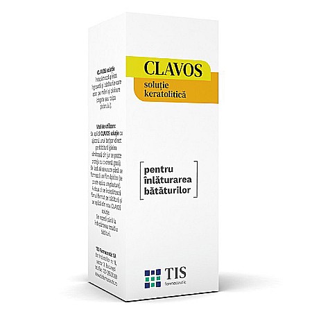 Tratamente pentru Picioare - Solutie keratolitica Clavos pentru indepartarea bataturilor, 10 ml - Tis Farmaceutic