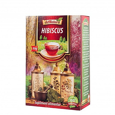 Ceaiuri - Ceai hibiscus, 50 g - AdNatura