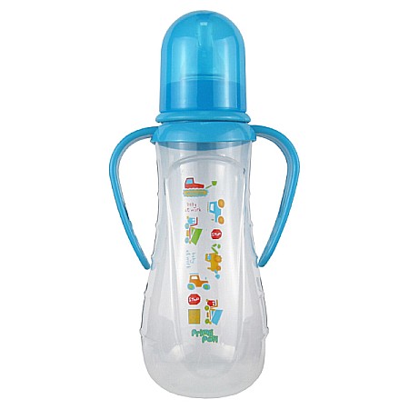 Puericultura Mica - Biberon decorat cu manere (+0-3 luni), 275 ml - RO154 - Primii Pasi