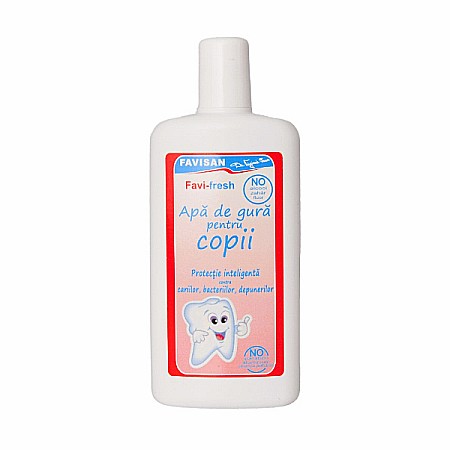 Periute de Dinti pentru Copii - Apa de gura Favi-Fresh pentru copii, 125 ml - Favisan