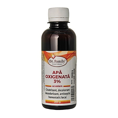 Antiseptice - Apa oxigenata 3%, 200 ml - Dr. Family